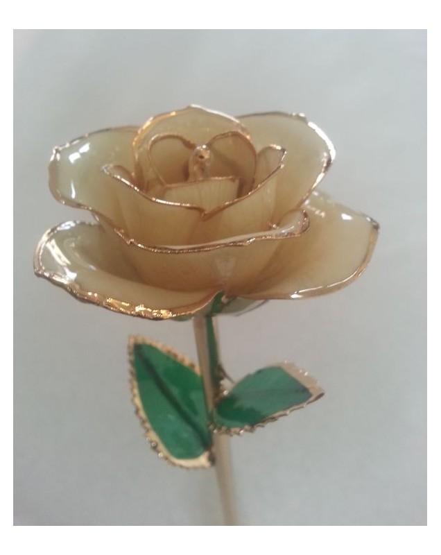 Rose en or 24k couleur blanche