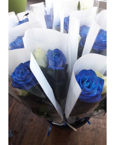 20 roses bleues 