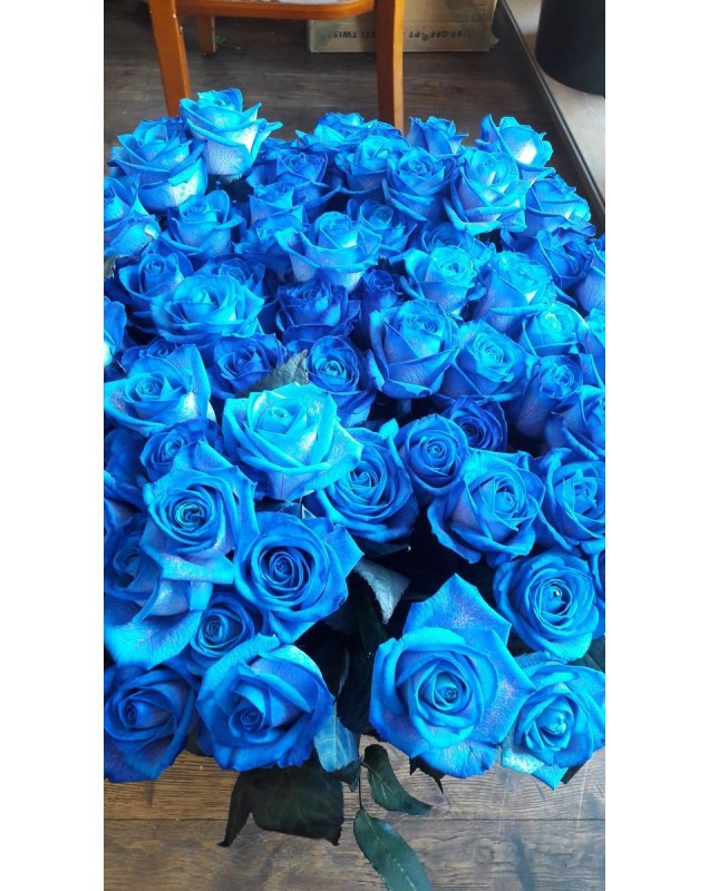 20 roses bleues 